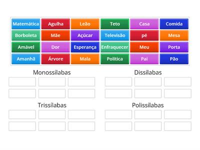 Trissílabas - Recursos de ensino