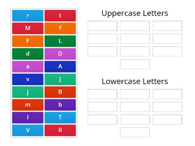 Uppercase And Lowercase Letter Sort