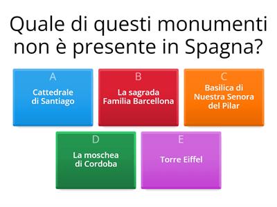 Quiz su Spagna (Gruppo 9)