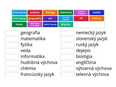 FF2 Unit 5 (vocabulary) - school subjects