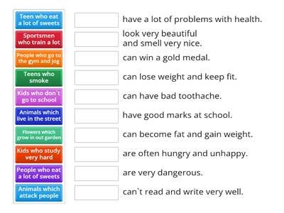 Complex subjects (kids) relative sentences