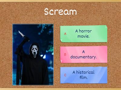 Match the movie genres with the film posters.