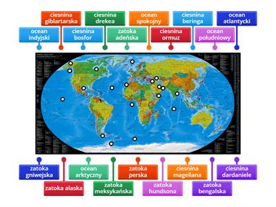 zatoki/cieśniny/oceany