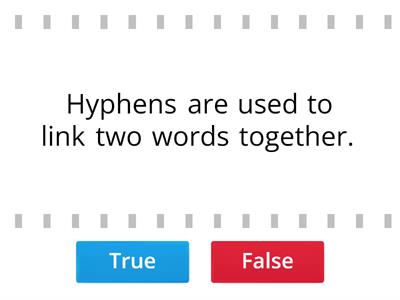 Hyphen and Dashes