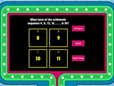 Quiz no. 4 Week 1 Arithmetic Sequence