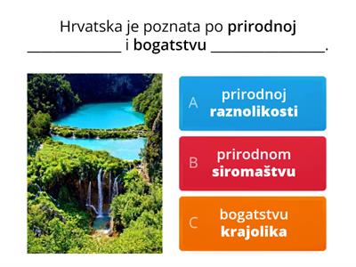 Prirodna i društvena raznolikost domovine - Republika Hrvatska