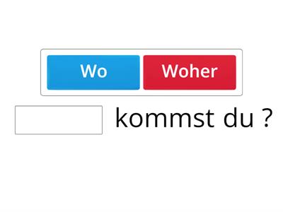 Ich komme , ich wohne