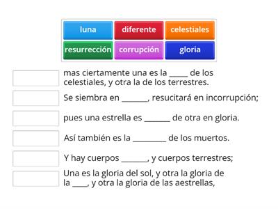 1 Corintios 15:40-42