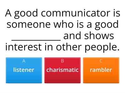 Good communicators 