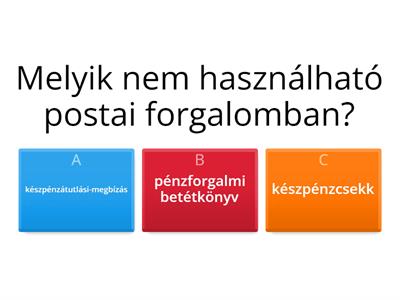 3. forduló - Fizetési számlákhoz kapcsolódó bizonylatok