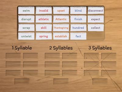 Syllables Sort