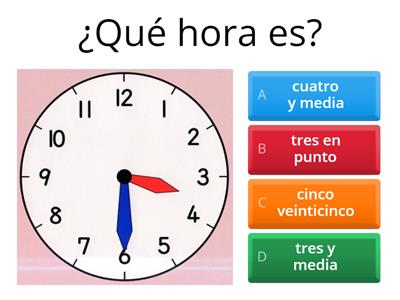 ¿Qué hora es? (relojes y horas)