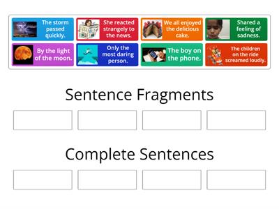Fragments and complete sentences