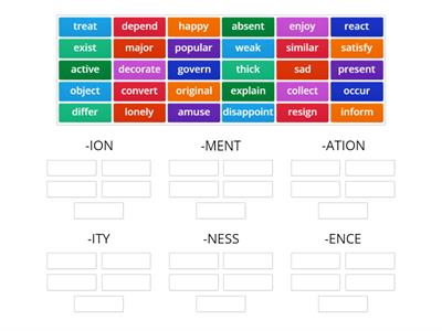Word formation nouns