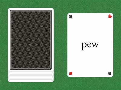 Random Cards:  Spelling Words Long u: u_e, ew, ue