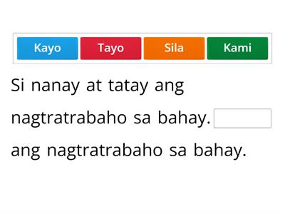 Panghalip Panao kayo, kami, sila, tayo