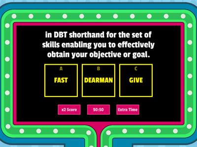 Interpersonal Effectiveness Skills Gameshow Quiz