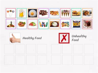 Healthy Food And Unhealthy Food