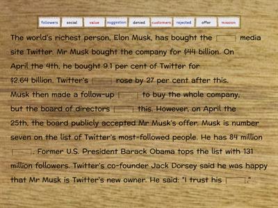 Elon Musk has bought Twitter News