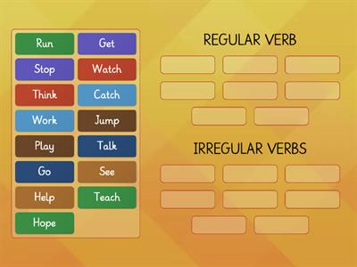 regular/irregular verbs