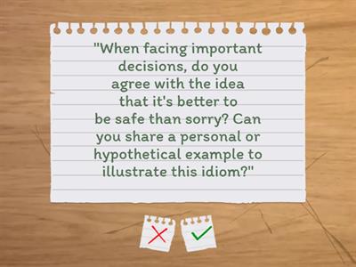 C1. Speaking Cards - Safety Idioms