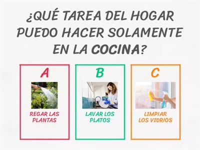 A.V.D. ¿DONDE SE HACEN LAS TAREAS DEL HOGAR?