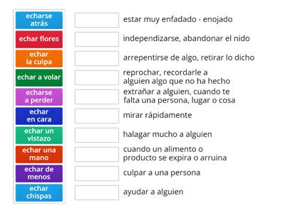 Usos del verbo echar