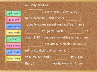 A1. Daily Routines: Verb phrases / Adverbs of frequency