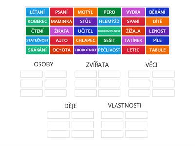 PODSTATNÁ JMÉNA - 3.třída