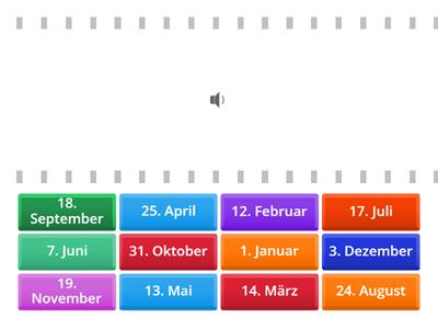 A1 Datum: Tag und Monat