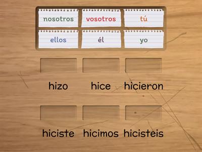  Verbo hacer pretérito indefinido