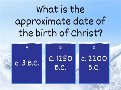 Birth of Christ Quiz