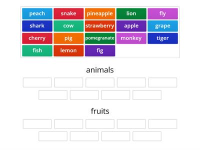 Animals or fruits?