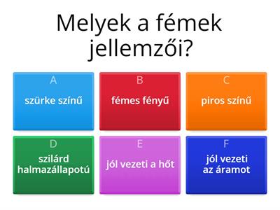 fémek és ötvözetek