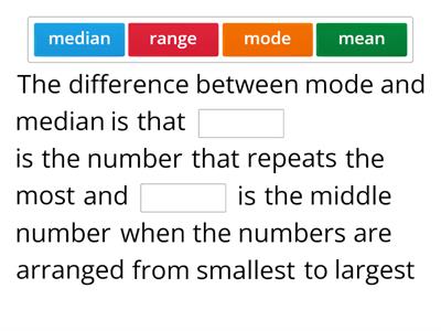 Check For Understanding: Measures of Central Tendency Vocabulary Check