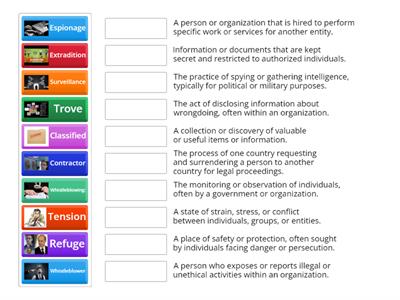 Edward Snowden. Vocabulary