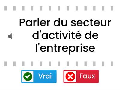 Doit-on faire cela dans un rapport de stage ? Vrai ou Faux ?