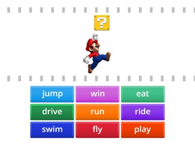 Mario Bros action verbs