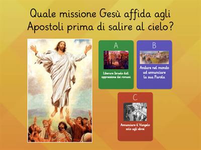 Dall ' Ascensione alla chiesa delle origini  classe  4^D