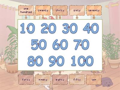 Numbers from 10 to 100