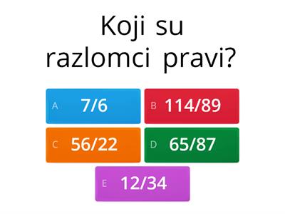 6 Razred Razlomci - Nastavne Aktivnosti