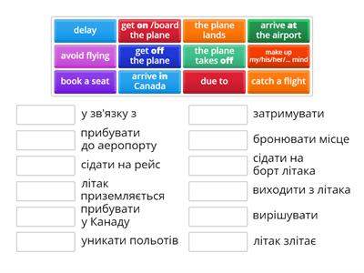 Air travel. Collocations (1)