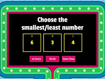 Ordering Numbers: Greatest/Smallest number