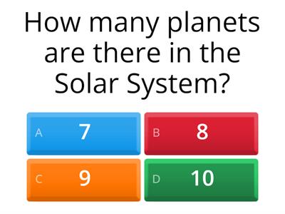 The Planets of the Solar system - quiz