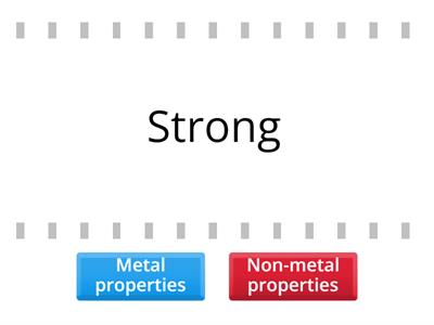 Metal and non-metal properties