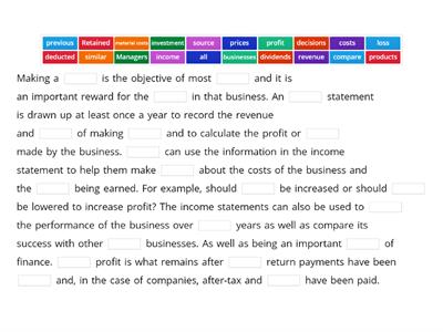 G 10 Income statements