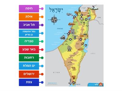 מפת ישראל-כיף בישראל