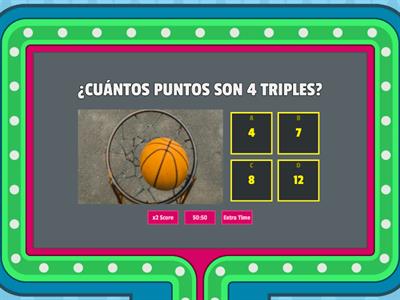 CANTIDAD DE TRIPLES Y PUNTOS GANADOS