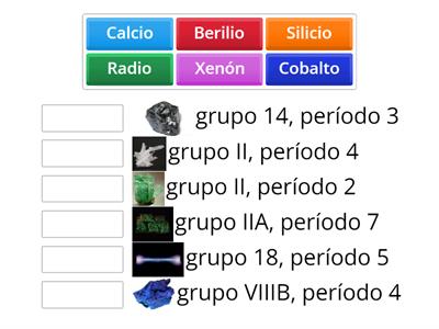 23 - Parejas - Elementos de la tabla periódica - Química