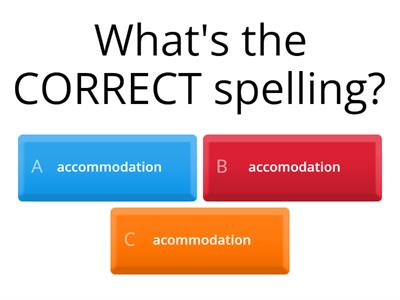 Spelling test 1